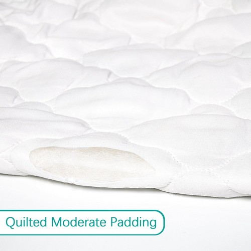 Waterproof Crib Mattress Protector 52"x28" Quilted Fitted Noiseless Pad Cover - Picture 7 of 7