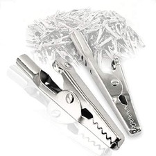 25Pcs 51mm Metal Alligator Clip Spring Clamps test line Crocodile Clip Silver...