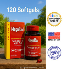 MegaRed 350 mg Value Pack for Heart Health, 120 Softgels Exp 1/2027
