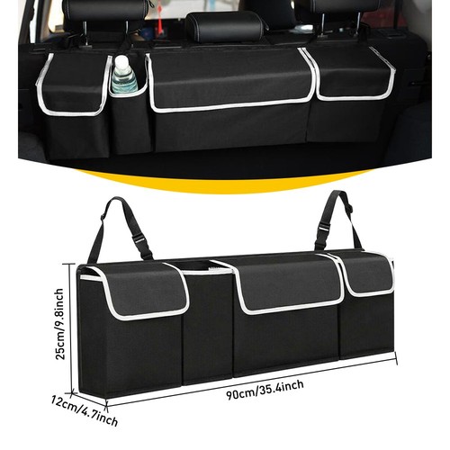 Organizador de maletero de coche Oxford interior respaldo 4 accesorios asiento bolsillo bolsa de almacenamiento - Imagen 3 de 14