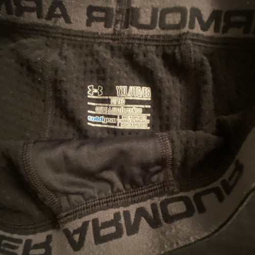 Under Armour ColdGear Base 2.0 Fitted Black Pants; Size YXS; Gently Used; Unisex - Picture 2 of 8
