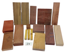 LARGE BOX OF VARIOUS SIZED EXOTIC  DOMESTIC WOOD BLANKS LUMBER WOOD LATHE E8