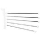 1 Set Stainless Steel Towel Rack Rotatable Bathroom Towel Hanger Punch-free