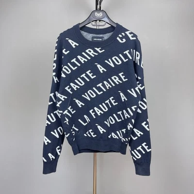 Pull bleu col rond pour femme Zadig & Voltaire - taille S-M environ - Photo 1/4