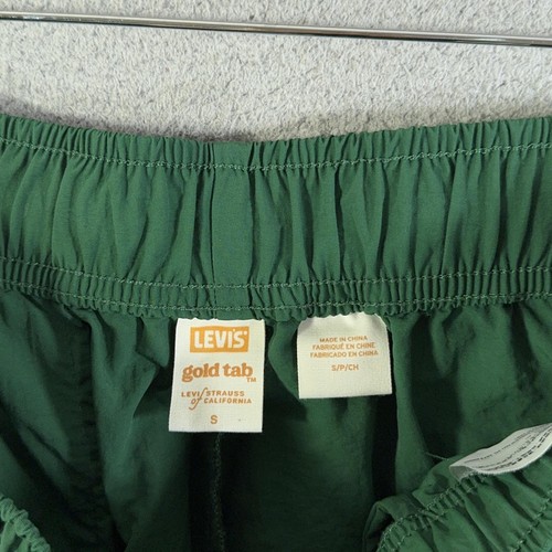 Levis Gold Tab Baggy Cargo Pants Womens Small Green Nylon Parachute Drawstring - Picture 5 of 16