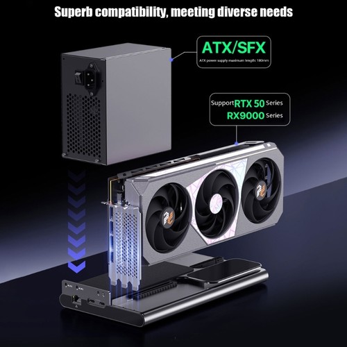 PCIe version Visuals Dock Streak 5 Double Connection 80Gbps Data Transfer Metal - Picture 3 of 8