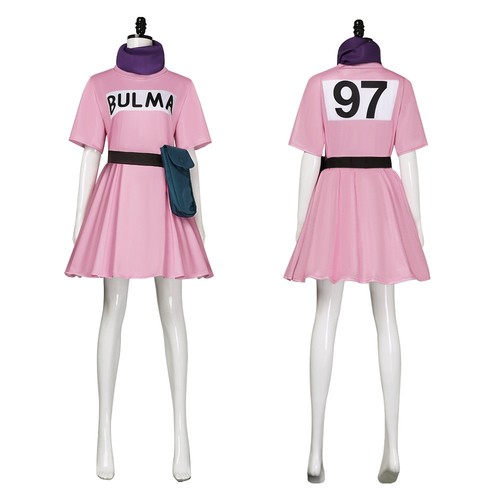 Anime Dragon Ball Bulma Vestido Disfraz Conjunto Para Halloween Juegos con disfraces Fiesta Trajes - Imagen 6 de 10