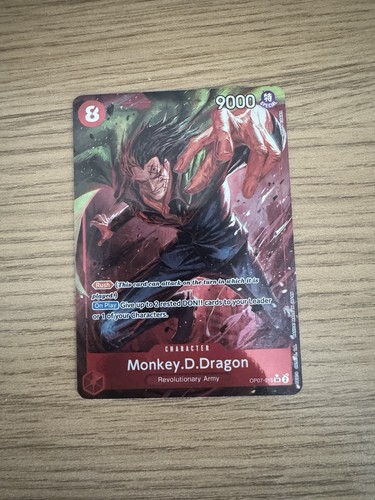 One Piece TCG Card OP07-015 Monkey.D.Dragon Super Rare Alt Art Foil English