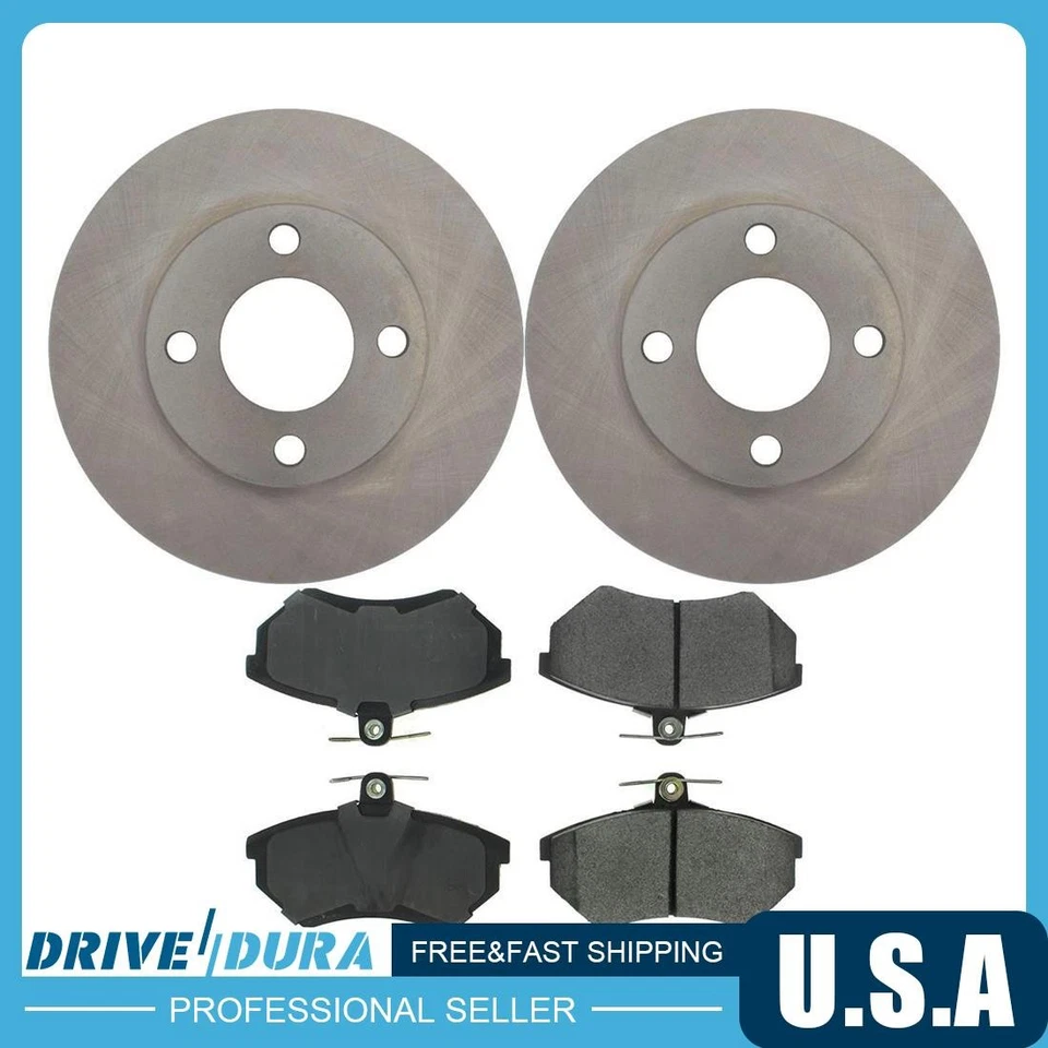 Kit de rotores y pastillas de freno de disco delanteras para Audi 5000 1980-1983 Foto 2 de 2
