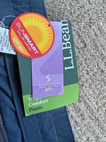 LL BEAN blaue Sunsmart Shorts Medium UPF 50+ Wandern Angeln Golf neu mit Etikett Komfort - Bild 10 von 15