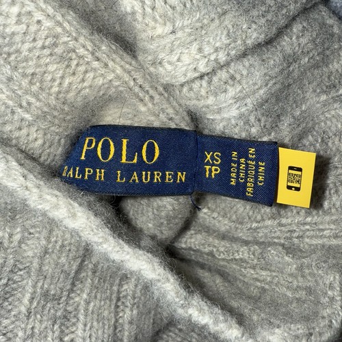 Polo Ralph Lauren Wool Cashmere Mock Neck Sweater Womens Size XS Oatmeal Preppy - Picture 7 of 10