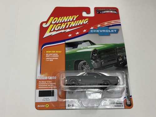 Johnny Lightning 1967 Chevy Nova SS 1 of ONLY 1836 Made Flat Black Sealed 2016 - Picture 14 of 16