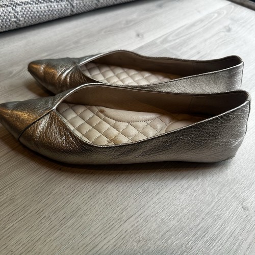 Ballerine Birdies The Goldfinch in pelle argento oro punta comode donna 8 - Foto 4 di 10