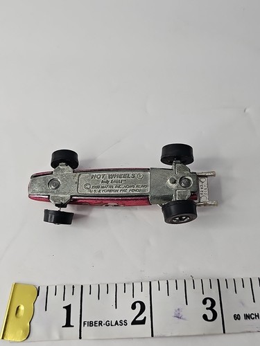 VTG Original 1969 Hot Wheels Redline Indy Eagle Red Diecast Car Grand Prix #48 - Picture 9 of 10