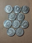 1964 Kennedy Half Dollars -Lot of 10  - 90% Silver - Lightly Circulated
