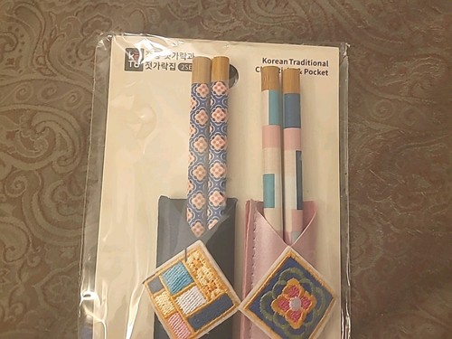 High Quality 2 Pairs Korean Wood Chopsticks/Pockets Home, Decorative, Great Gift - Picture 13 of 13