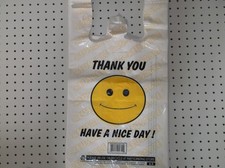 18 ct,PLASTIC SHOPPING BAG ,EXTRA THICK ,T SHIRT TYPE GROCERY 1/6 LARGE SIZE BAG