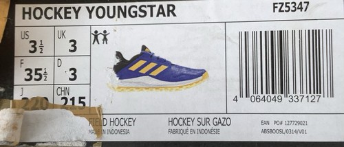 Adidas Youngstar Blue Hockey Shoes UK 3 - Picture 6 of 6