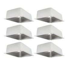 6" Deep Full Size Pans 6Pcs Catering Storage Metal for Hotel Steam Table Tray