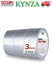 3 Pack Duct Tape Heavy Duty Waterproof, Strong Adhesive Silver Duct Tape Bulk...