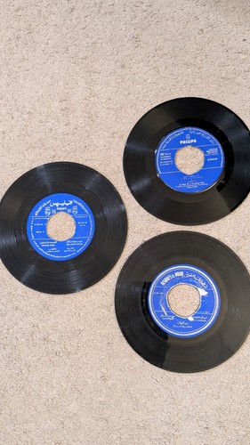 Lebanese Records lot 11 45 rpm Parlophone Philips Folk RARE Mediterranean cairo - Imagen 2 de 7