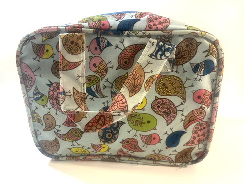 Vogelmuster Bibelhülle Etui Bibelträger mit Griffen und Fronttasche Reißverschluss - Bild 5 von 9