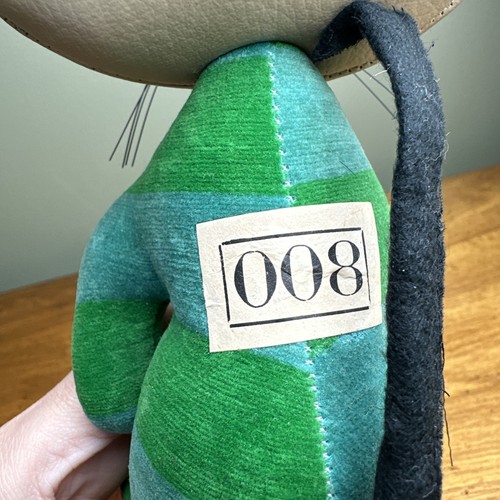 Vintage Dakin Dream Pets Alcatraz Prison Mouse Plush Japan Green Blue 8” - Picture 6 of 12