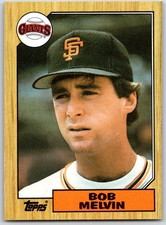 1987 Topps Bob Melvin #549 San Francisco Giants