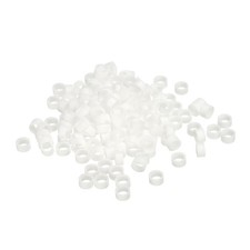 Silicone Rubber Bands Rings 50pcs Non-slip 3/8" Flat White for Books, Art