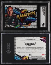 2020 Topps Chrome Formula 1 Track Tag Lewis Hamilton SGC 9 MINT Rookie Patch RC