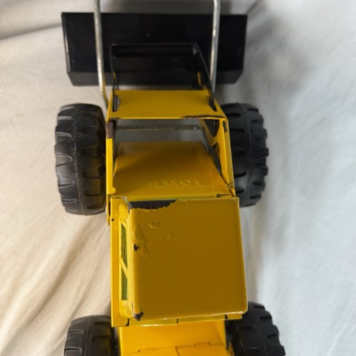 Vintage 90’s Metal Tonka Mighty Diesel Front End Loader Green Windows 54240 - Picture 13 of 17