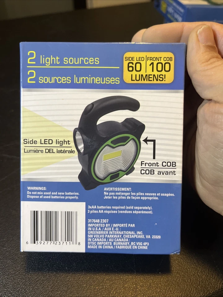 COB LED Portable Work/Flash Light W/Front & Side LEDs - New - Image 4 of 4