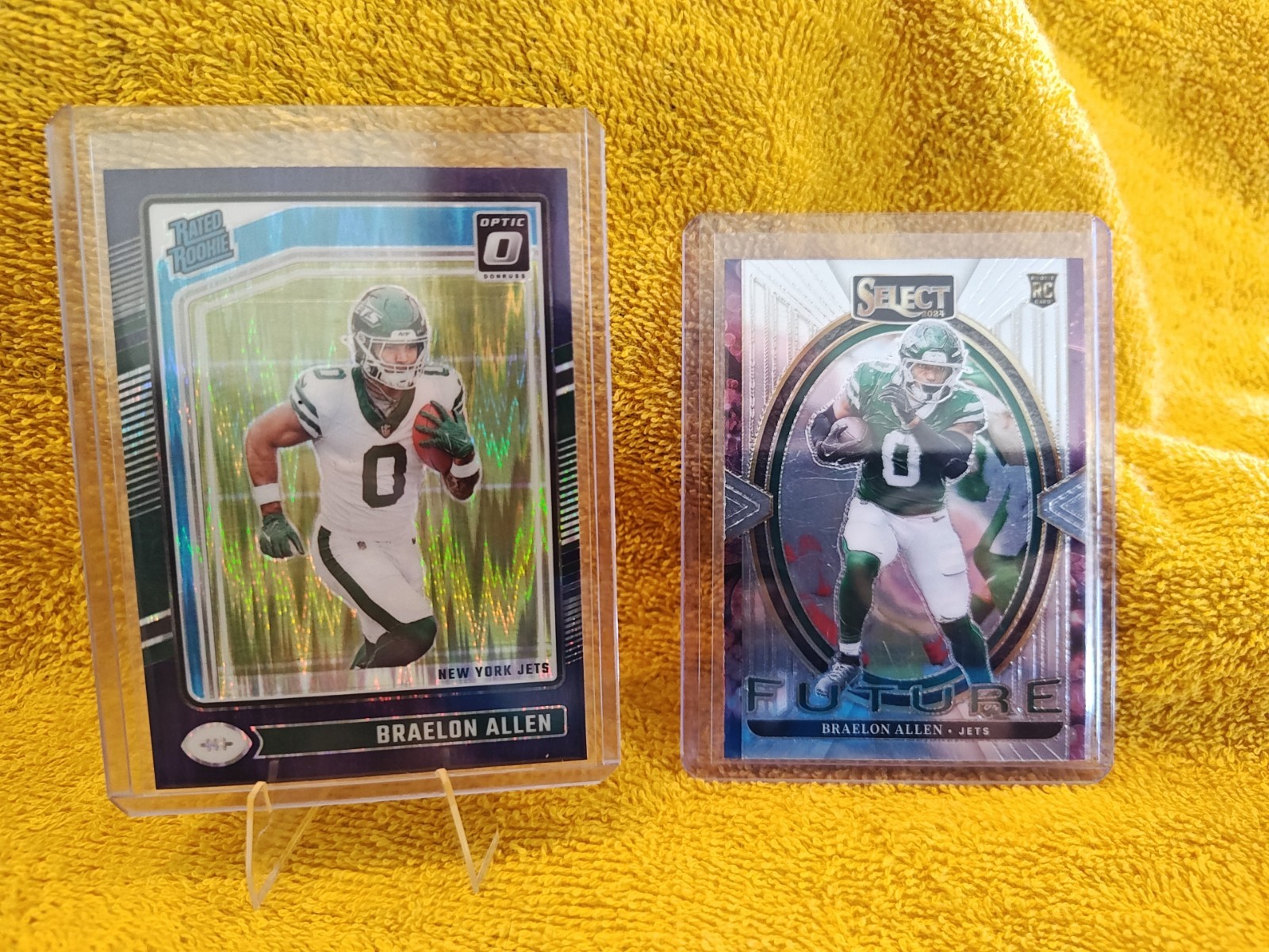 2024  Optic - Rated Rookie Braelon Allen #211 Purple Shock Prizm & Select Future