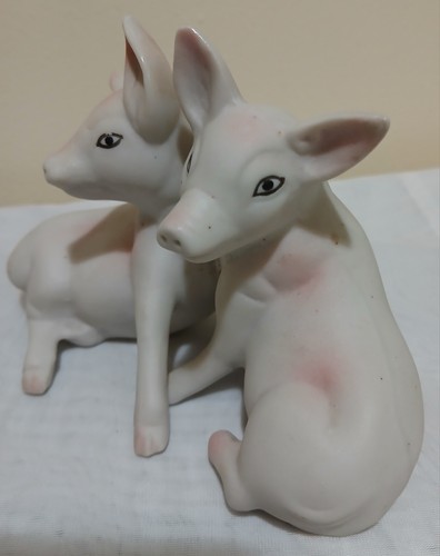 Vintage Ceramic Bisque Pig Figurine Farmhouse Decor - Picture 7 of 8