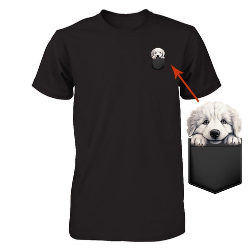 Lustiges tolles Pyrenäen Welpe Hund in Tasche Unisex Tshirt Geschenk für Hund Mama Hund Papa