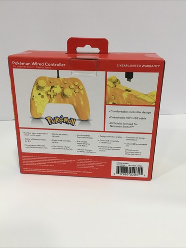 Pokemon Wired Controller PIKACHU STATIC EDITION Nintendo Switch Factory Sealed - Picture 2 of 9