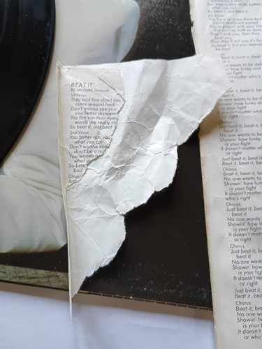 Thriller - Michael Jackson LP Ultra Rare "Misprint" Error Promo Copy CBS Stamp - Picture 7 of 7