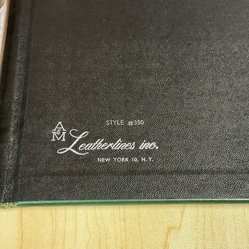 Vintage A&M Leatherlines New York MCM Green & Gold Waterfall Photo Album 3.5x5” - Picture 3 of 20