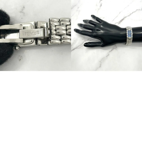 Fendi 660L Women's Watch Silver Band Navy Dial Quartz Battery replaced working - Picture 10 of 24