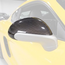 Fit 12-19 Porsche 911 991 13-16 981 Boxster Cayman Side Mirror Covers Carbon