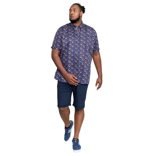 Duke Herren D555 Kingston Floral Kingsize Kurzarm Hemd (DC392) - Bild 3 von 3