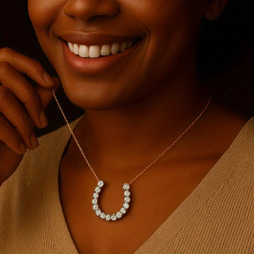 1ct Pendant Necklace Yellow Gold VVS1 D Lab-Created Engagement Diamond Test Pass - Picture 3 of 5