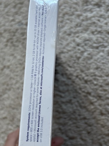 New Sealed Microsoft Windows 10 Pro 32/64 Bit FQC-08789 - Picture 5 of 7