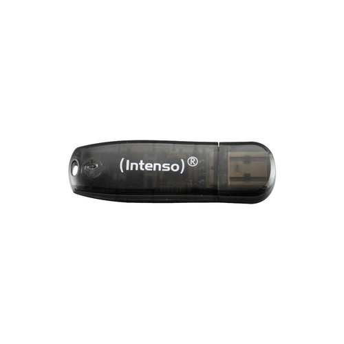 Intenso 3502470 16GB Rainbow USB 2.0 Flash Drive - Transparent Black 16GB Black