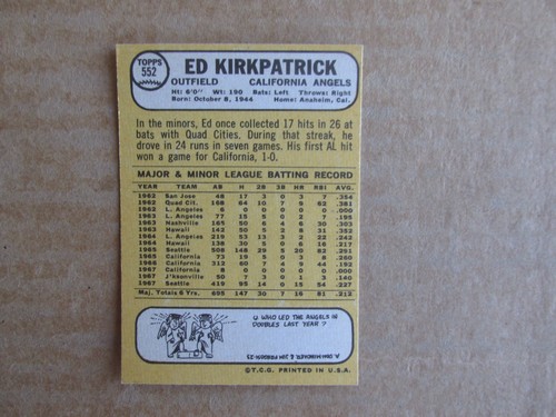 1968 TOPPS BASEBALL CARD SINGLES #286-598 COMPLETE YOUR SET U-PICK UPDATED 10/9 - Picture 381 of 463