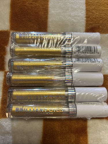 L'OREAL BRILLIANT EYES LIQUID SHADOW 445 CROWN GOLD 0.10 OZ EACH • 4X - Picture 2 of 3