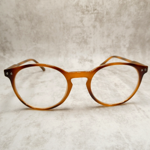 H&M Glossy Light Tortoise Rund Brille Brillengestell 48-21-140 - Bild 6 von 13