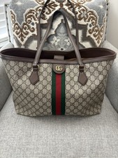 GG Ophidia Supreme Medium Brown Beige Tote Bag