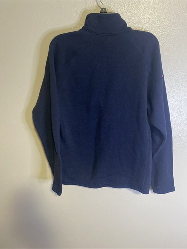 Patagonia 1/4 Zip Pullover Fleece Men's M Navy Blue Embroidered Naviguard - Picture 7 of 12