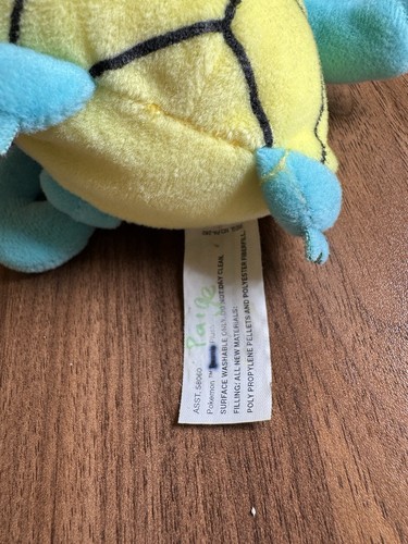 Pokemon Vintage 1998-1999 Original #7 Squirtle 5 Zoll Plüsch Hasbro NEU mit Etikett Neu mit Etikett - Bild 3 von 8